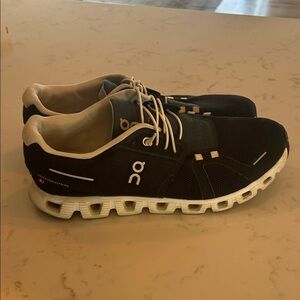 On Running Men's Black and White Athletic Shoes